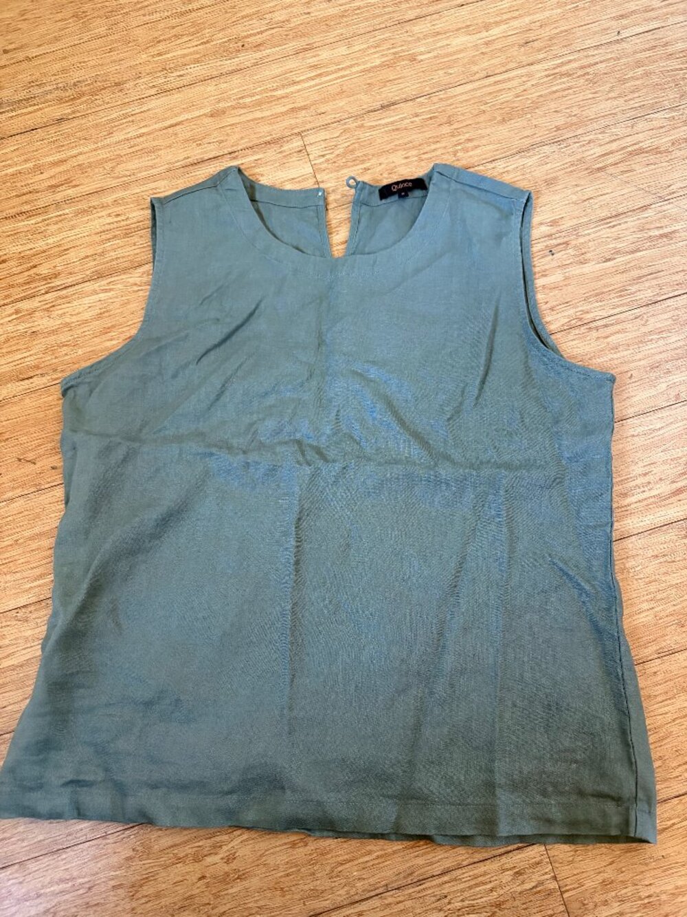 Quince Teal Green Sleeveless Tank Top